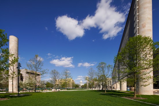 The view of the Capitol from the memorial site