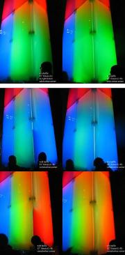 Testing the LED panels.