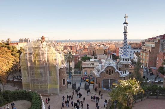 The G&uuml;ell Park overlooking Barcelona.