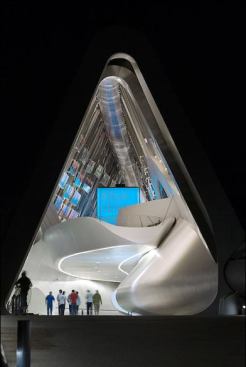"Water, Unique Resource" exhibition in Zaragoza, Spain, by Zaha Hadid, Hon. FAIA,&nbsp;with exhibit design by Ralph Appelbaum Associates.