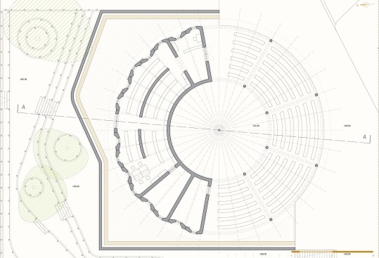 Library floor plan, Gando Secondary School in Gando, Burkina Faso.&nbsp; Photo &copy; Holcim Foundation.