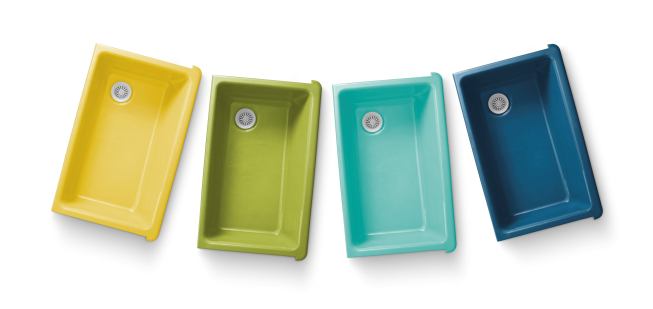 From left: Piccadilly Yellow, Greenwich Green, Palermo Blue, Annapolis Navy.