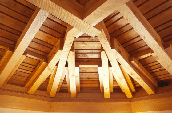 Interior ceiling detail, Godfrey House, 1991-1994, Orcas Island.