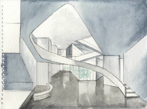 Watercolor of interior circulation