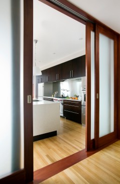View into Kitchen through open doors