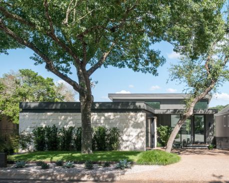 Front Elevation, Inverse House by Matt Fajkus Architecture