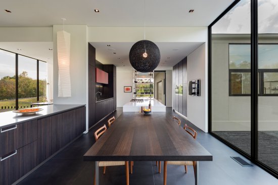 Walker Road modern open plan home dining room full of natural light