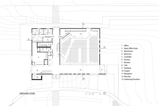 Ground-level plan
