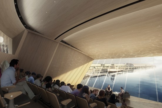Auditorium in AtlaSea Berth 56 Engagement Center