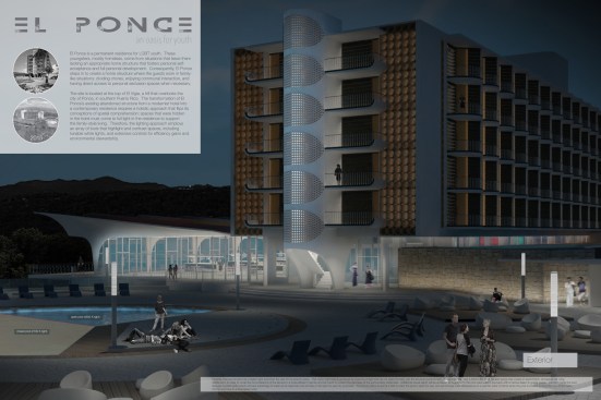 Student Juan Jose Acosta's hotel lighting design project.