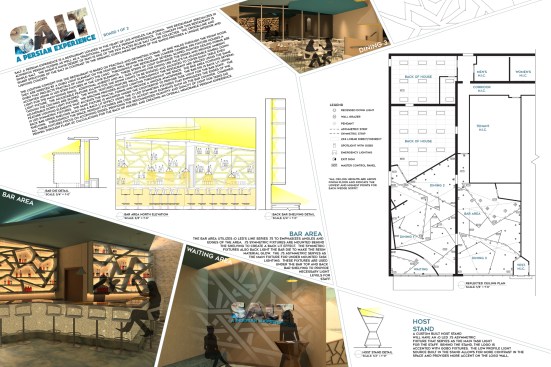 Student Elizabeth Hundley's winning restaurant project.