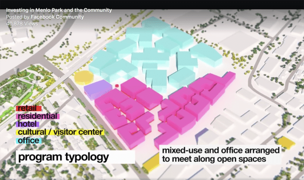 Screenshot from "Investing in Menlo Park and the Community" video posted by Facebook Community