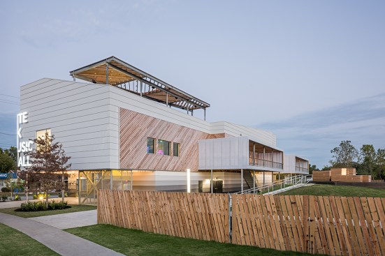 Completed in 2016 and situated alongside Little White Oak Bayou, the White Oak Music Hall in Houston houses two performance halls and an outdoor amphitheater. 