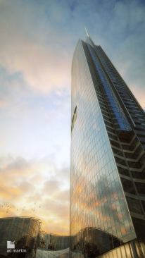 Office space will occupy the lower 30 floors.