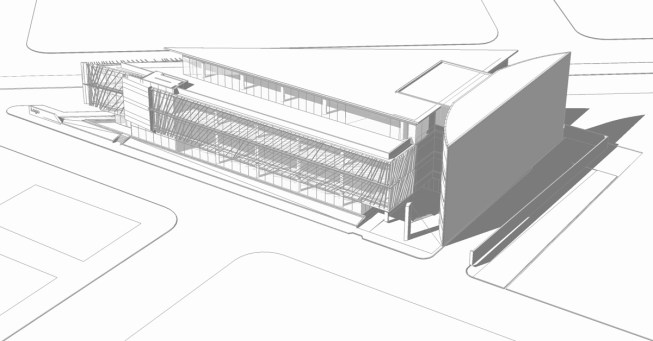 Omrania, Waha Office Building, Riyadh. Axonometric.
