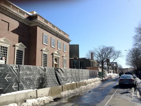 Quincy Street, with the Carpenter Center in distance.