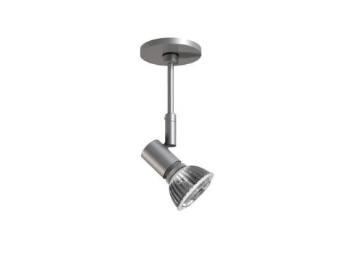 X45 C1 is a machined aluminum spotlight with a pivotal head and an optional shielded shade. The 12-volt fixture measures 7&frac12; inches and uses an MR16 LED bulb. www.mplighting.com.