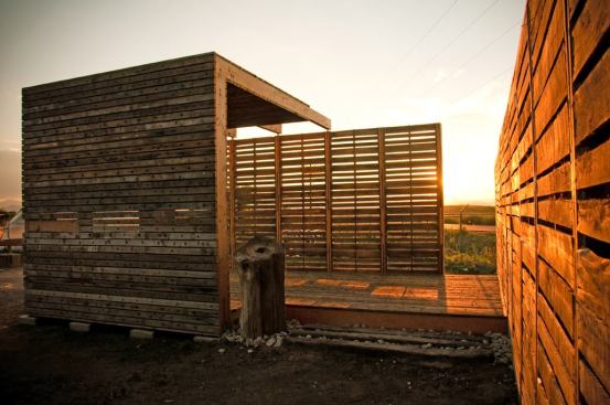 The Design Build studio also constructed this pavilion as a gathering and teaching space.