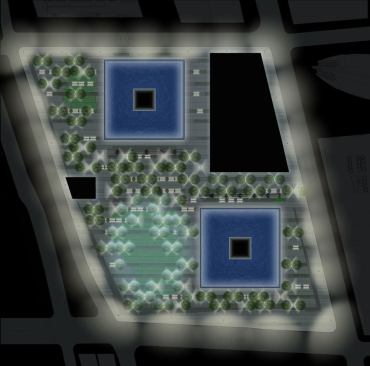 The lighting master plan as drawn by Fisher Marantz Stone.