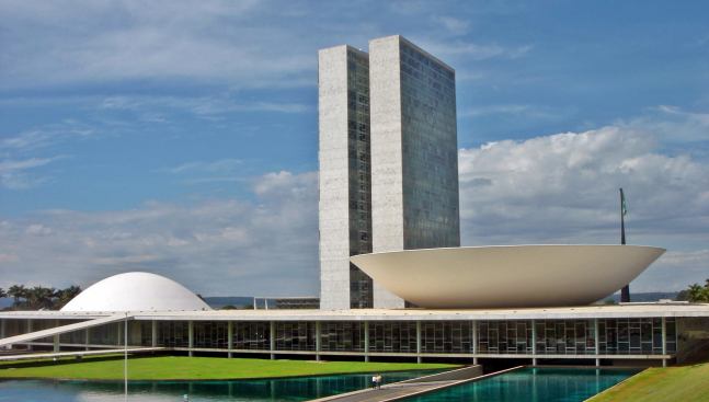 National Congress Building, Bras&iacute;lia, Brazil, 1960.