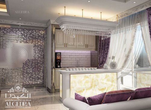 Lounge area in beauty salon