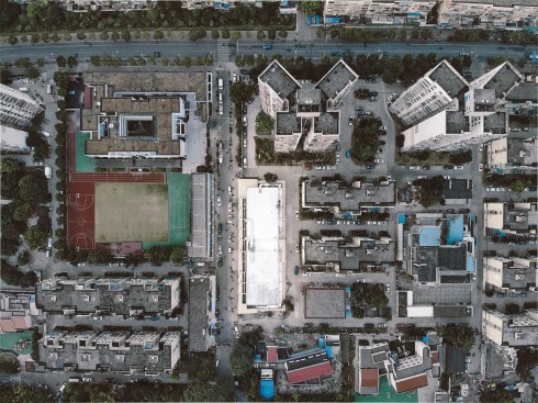 Bird’s-eye view of the site after renovation