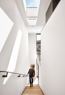 Stair, Inverse House by Matt Fajkus Architecture