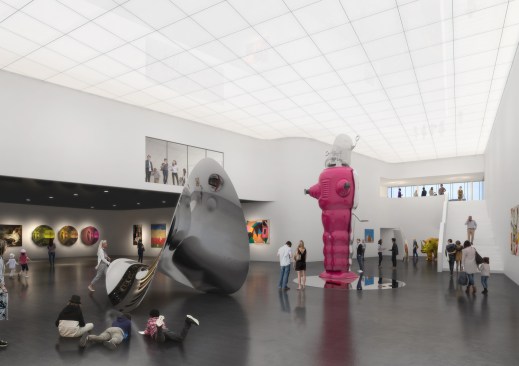 The Park Pavilion will have a partly double-height exhibition space. It is a new experience for visitors: from above you can experience art from the public passage without a ticket. This gives Museum Boijmans a diverse range of spaces in its total complex: round, oval, rectangular, organic with various heights and with different forms of daylight.
