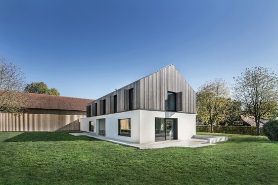 the terrace flanks the building on two sides