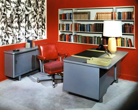 In 1953, Metal Office Furniture Co. (MOFC)&nbsp;expanded&nbsp;its color palette with Sunshine Styling, colors inspired by a company co-founder's trip to Arizona.&nbsp;MOFC changed its name to Steelcase&nbsp;in 1954.