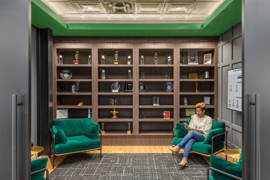 A fully enclosed library space allows for much-craved quiet time.