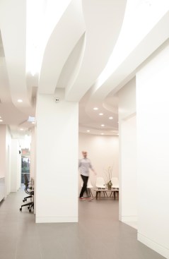 View from dermatology hallway to lobby