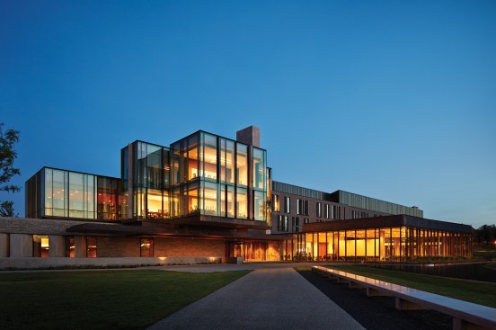The Richard Ivey Building at dusk