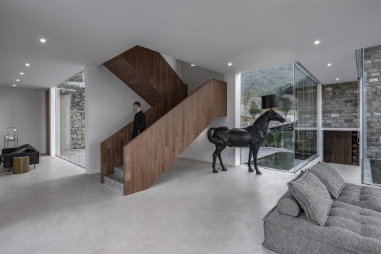 staircase in lounge