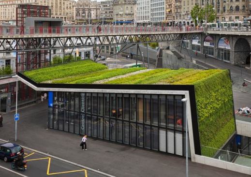Place du Flon, Lausanne, Switzerland, by Bernard Tschumi, FAIA.