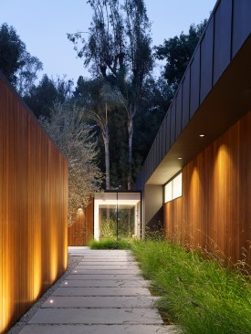 Concrete pavers leading to the entrance 