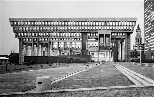 Boston City Hall, Boston,&nbsp;by Kallmann McKinnell (later Kallmann McKinnell & Knowles).