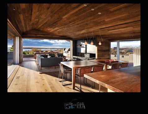 Living spaces open to the elements.