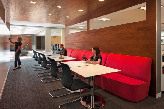 Flexible, informal meeting areas invite collaboration at multiple scales