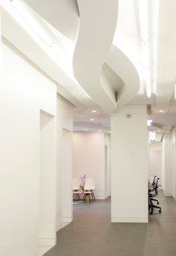View from dentistry hallway to lobby