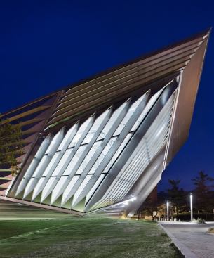 Northwest corner, at night.