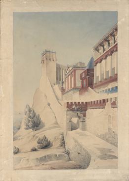 Henri Labrouste, imaginary reconstruction of an ancient city, date unknown.