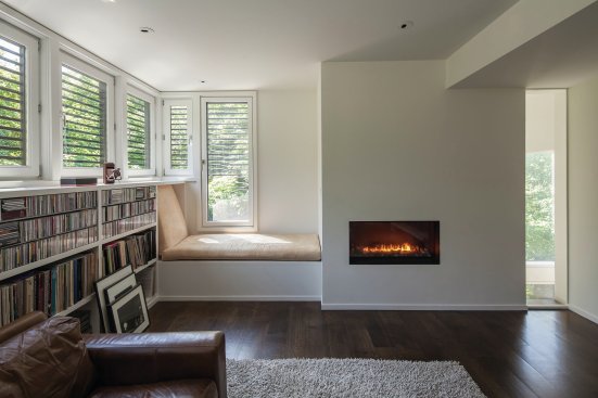 Reading area with views out to the surrounding landscape.