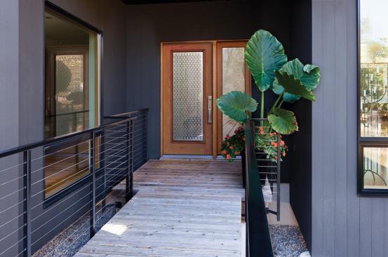 The Array door insert consists of two sliding panels of perforated, powder coated aluminum that allows users to control privacy and light levels. A turn of a knob moves the panels from open to close and variations in-between. It features low-E glass for energy efficiency. ODL.&nbsp;
www.odl.com.