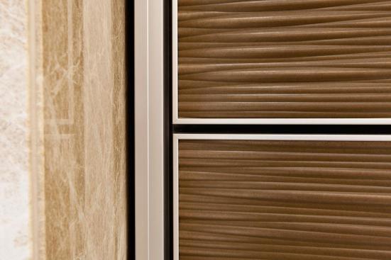LEVELe Wall System with Capture panels; insets in Bonded Bronze with Natural Patina and Kalahari pattern at Princeton Medical Arts Pavilion, Plainsboro, New Jersey