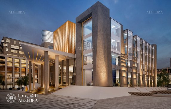 Exterior design of commercial building