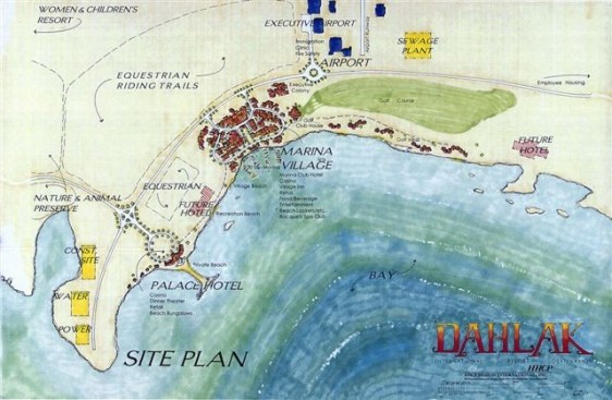 Site Plan, Dahlak Island Resort