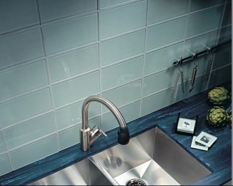 Glass tiles are an all-time&nbsp;favorite—whether high-end (such as this UltraGlass) or moderately priced.