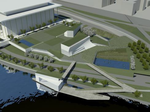 Concept aerial view rendering.