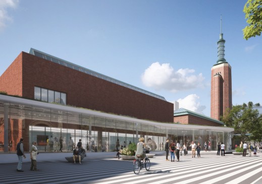 With a generous entrance and the museum shop on Museumparkstraat, the Mecanoo wing subsequently fans out into a multifunctional foyer on the Buitenhof site. It is the foyer for visitors to the exhibition spaces in the Bodon and Van der Steur wings and also gives access to the Buitenhof.
